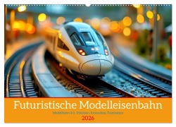 Cover-Bild zum Titel 'Futuristische Modelleisenbahn (Wandkalender 2026 DIN A2 quer), CALVENDO Monatskalender' von 'Torsten Irmer'