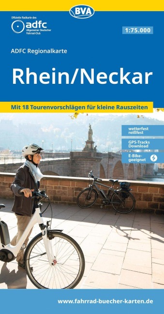 BVA ADFC Regionalkarte Region Rhein/Neckar 1:75.000 - 