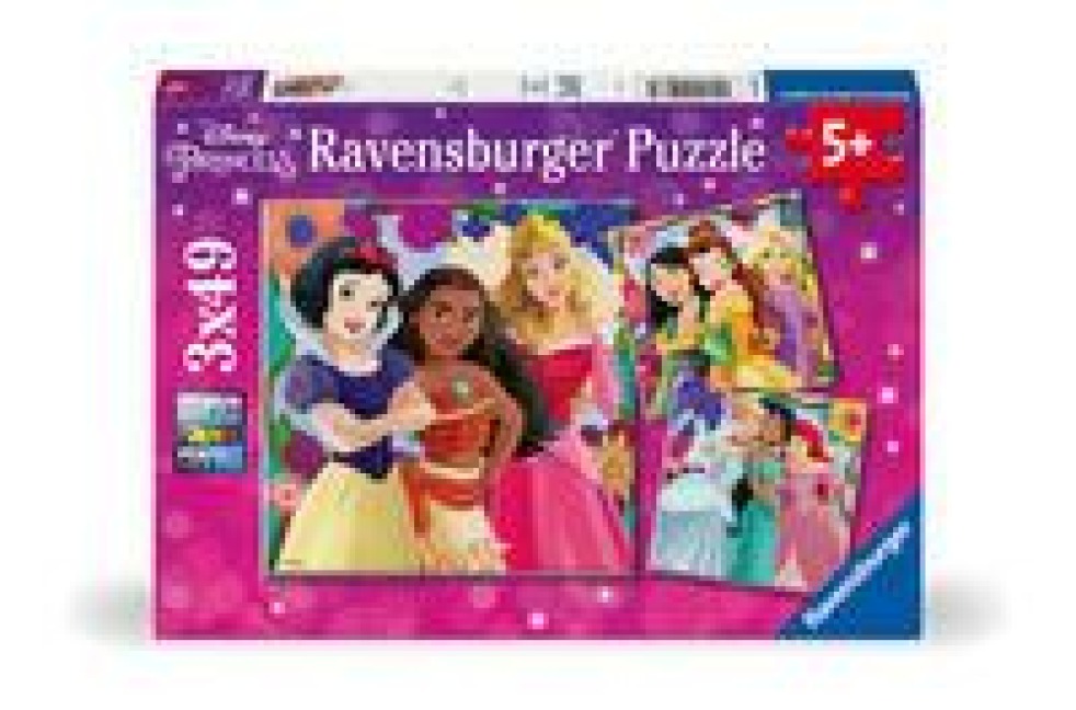 Kinderpuzzle 3x49 Teile - Disney Prinzessinnen - Girl Power! - 