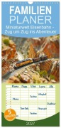 Cover-Bild zum Titel 'Familienplaner 2027 - Miniaturwelt Eisenbahn - Zug um Zug ins Abenteuer mit 5 Spalten (Wandkalender, 21 x 45 cm) CALVENDO' von ''