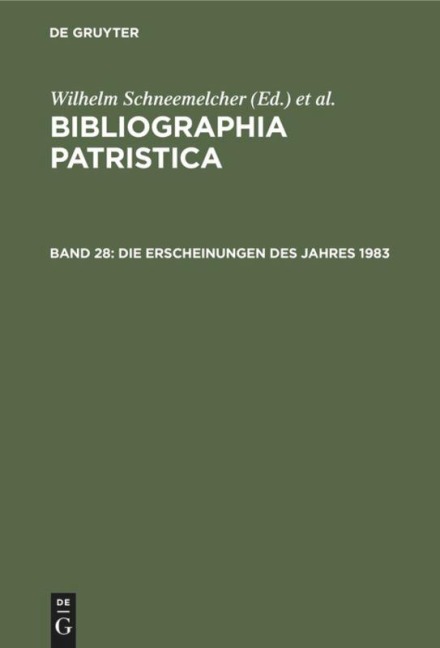 Die Erscheinungen des Jahres 1983 - 