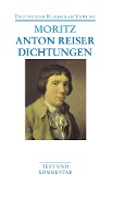 Cover-Bild zum Titel 'Dichtungen und Schriften zur Erfahrungsseelenkunde' von 'Karl Philipp Moritz'