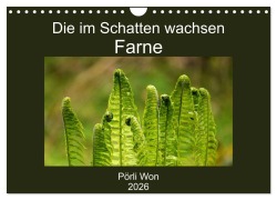 Cover-Bild zum Titel 'Die im Schatten wachsen - Farne (Wandkalender 2026 DIN A4 quer), CALVENDO Monatskalender' von 'Pörli Won'