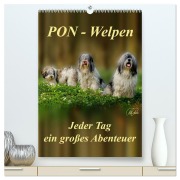 Cover-Bild zum Titel 'PON-Welpen - jeder Tag ein großes Abenteuer / Planer (hochwertiger Premium Wandkalender 2026 DIN A2 hoch), Kunstdruck in Hochglanz' von 'Peter Roder'