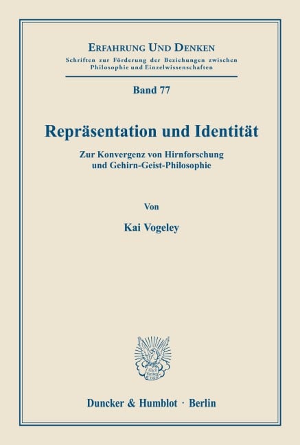 Repräsentation und Identität. - Kai Vogeley