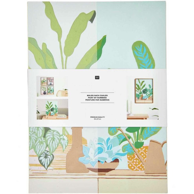 Malen nach Zahlen Set, Pflanzen, 26 x 37 cm - 
