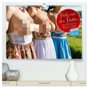 Cover-Bild zum Titel 'Holz vor der Hüttn - Frauen mit nackten Brüsten im Dirndl (hochwertiger Premium Wandkalender 2026 DIN A2 quer), Kunstdruck in Hochglanz' von 'Mb Fotografie'