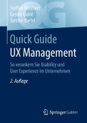 Cover-Bild zum Titel 'Quick Guide UX Management' von 'Steffen Weichert, Gesine Quint, Torsten Bartel'