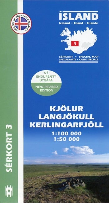 Island Serkort 03 Kjölur - Langjökull - Kerlingarfjöll 1 : 100 000 / 1 : 50 000 - 