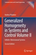 Cover-Bild zum Titel 'Generalized Homogeneity in Systems and Control Volume II' von 'Andrey Polyakov'