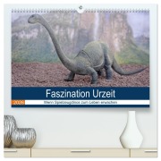Cover-Bild zum Titel 'Faszination Urzeit - wenn Spielzeugdinos zum Leben erwachen (hochwertiger Premium Wandkalender 2026 DIN A2 quer), Kunstdruck in Hochglanz' von 'Thomas Bartruff'