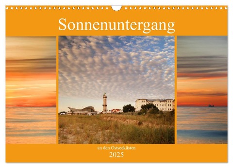 Sonnenuntergang an der Ostsee (Wandkalender 2025 DIN A3 quer), CALVENDO Monatskalender - Thomas Deter