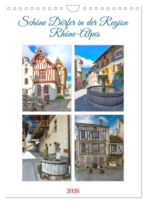Schöne Dörfer in der Region Rhône-Alpes (Wandkalender 2026 DIN A4 hoch), CALVENDO Monatskalender - Bodo Schmidt
