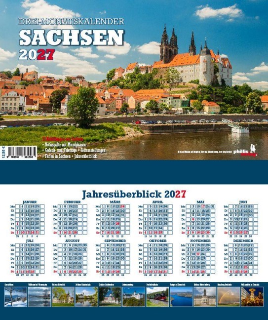 3-Monatskalender Sachsen 2027 - Jörg Neubert
