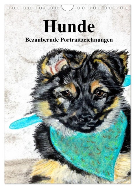 Hunde - Bezaubernde Portraitzeichnungen (Wandkalender 2026 DIN A4 hoch), CALVENDO Monatskalender - PortraitTierART Kerstin Heuser