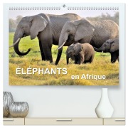 Éléphants en Afrique (Calendrier mural 2026 DIN A2 vertical) calendrier de bureau - Juergen Feuerer