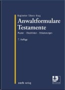 Cover-Bild zum Titel 'Anwaltformulare Testamente' von ''