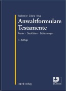 Cover-Bild zum Titel 'Anwaltformulare Testamente' von ''