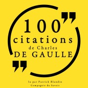 Cover-Bild zum Titel '100 citations Charles de Gaulle' von 'Charles De Montesquieu'