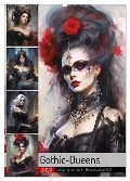 Gothic-Queens. Schaurig-schön im Renaissance-Stil (Wandkalender 2024 DIN A2 hoch), CALVENDO Monatskalender - Rose Hurley
