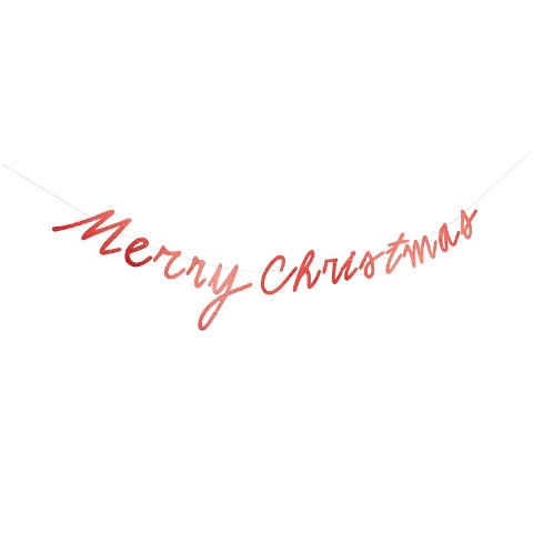 Girlande Merry Christmas, Glitter, Gold FSC MIX, Länge 3m - 