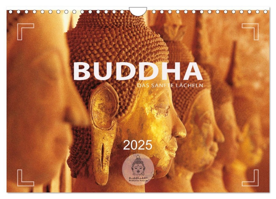 BUDDHA - Ein sanftes Lächeln (Wandkalender 2025 DIN A4 quer), CALVENDO Monatskalender - Mario Weigt