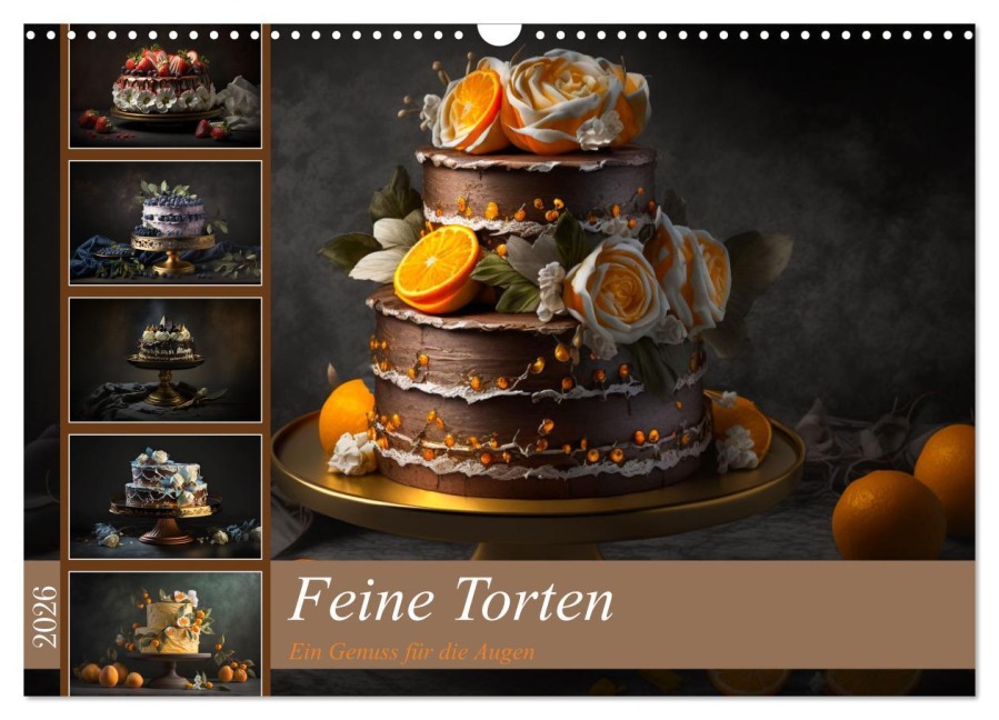 Feine Torten (Wandkalender 2026 DIN A3 quer), CALVENDO Monatskalender - Dirk Meutzner