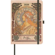Alfons Mucha 2026 - Buchkalender - Taschenkalender - Kunstkalender - 16x22 - 