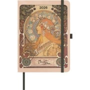 Cover-Bild zum Titel 'Alfons Mucha 2026 - Buchkalender - Taschenkalender - Kunstkalender - 16x22' von ''
