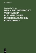 Cover-Bild zum Titel 'Der Kantinenpachtvertrag im Blickfeld der Rechtstatsachenforschung' von 'Manfred Rehbinder'