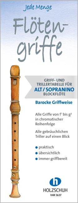 Jede Menge Flötengriffe - Alt/Sopranino (Barocke Griffweise) - Barbara Ertl