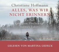 Cover-Bild zum Titel 'Alles, was wir nicht erinnern' von 'Christiane Hoffmann'