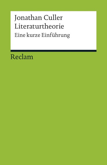 Literaturtheorie - Jonathan Culler