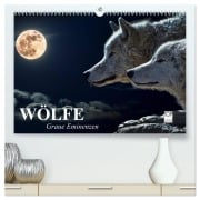 Cover-Bild zum Titel 'Wölfe. Graue Eminenzen (hochwertiger Premium Wandkalender 2026 DIN A2 quer), Kunstdruck in Hochglanz' von 'Elisabeth Stanzer'