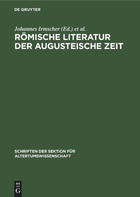 Römische Literatur der Augusteische Zeit - 