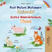 Cover-Bild zum Titel 'First Picture Dictionary Animals Erstes Bildwörterbuch Tiere (English German Bilingual Collection)' von 'Kidkiddos Books'