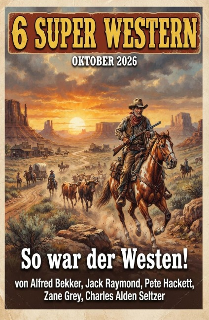 6 Super Western Oktober 2026 - So war der Westen! - Alfred Bekker, Charles Alden Seltzer, Zane Grey, Pete Hackett, Jack Raymond