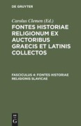 Cover-Bild zum Titel 'Fontes historiae religionis Slavicae' von ''
