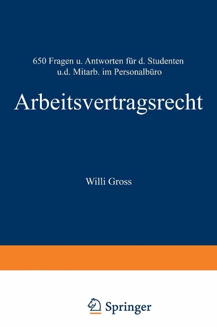 Arbeitsvertragsrecht - Willi Groß
