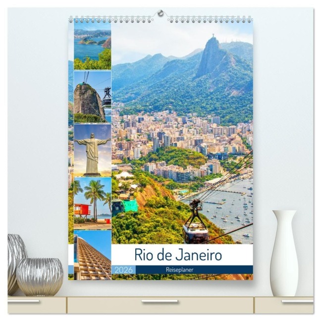 Rio de Janeiro - Reiseplaner (hochwertiger Premium Wandkalender 2026 DIN A2 hoch), Kunstdruck in Hochglanz - Nina Schwarze