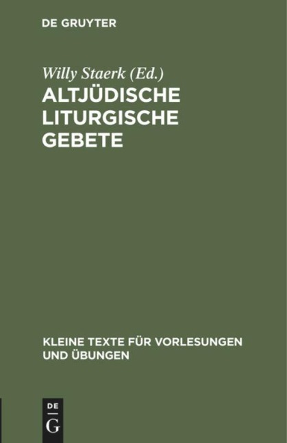 Altjüdische liturgische Gebete - 