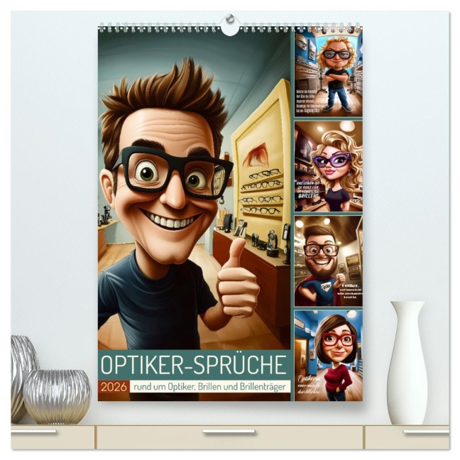 Optikersprüche (hochwertiger Premium Wandkalender 2026 DIN A2 hoch), Kunstdruck in Hochglanz - Sabine Löwer