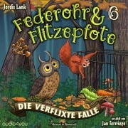 Cover-Bild zum Titel 'Federohr und Flitzepfote 6 - Die verflixte Falle' von 'Jordis Lank'