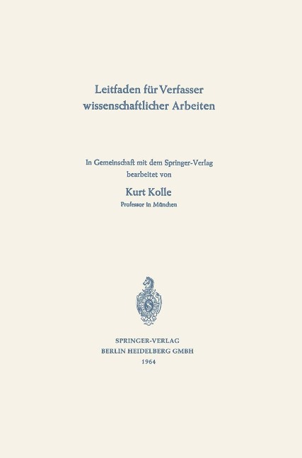 Leitfaden für Verfasser wissenschaftlicher Arbeiten - 