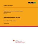 Cover-Bild zum Titel 'Qualitätsmanagement im Sport' von 'Lisa Maria Hirschfelder'