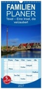 Cover-Bild zum Titel 'Familienplaner 2027 - Texel - Eine Insel die verzaubert mit 5 Spalten (Wandkalender, 21 x 45 cm) CALVENDO' von 'Elke Krone'