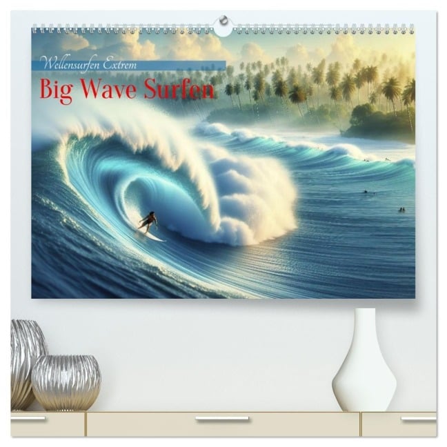Big Wave Surfen (hochwertiger Premium Wandkalender 2026 DIN A2 quer), Kunstdruck in Hochglanz - Torsten Irmer