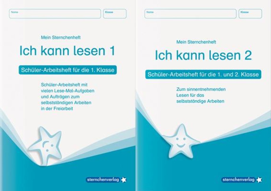 Ich kann lesen 1 und Ich kann lesen 2 als Kombi, Schüler-Arbeitshefte für die 1. und 2. Klasse - Katrin Langhans
