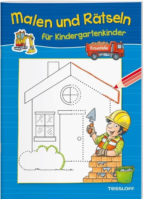 Malen und Rätseln für Kindergartenkinder. Baustelle - 