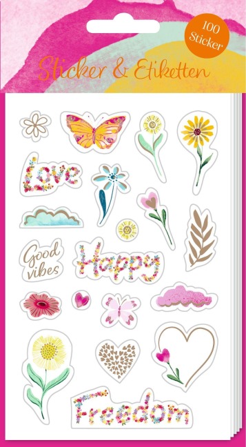 Stickerbogen mit 100 Stickern - 